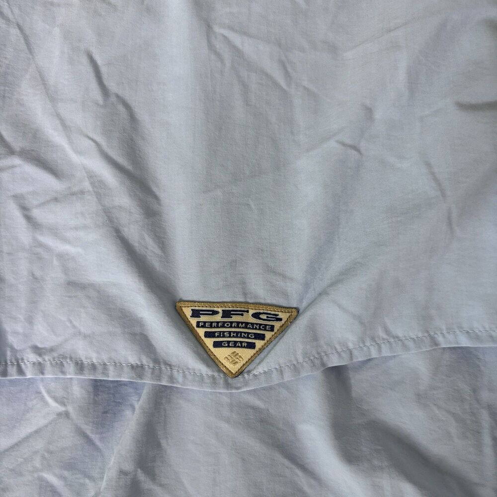 Columbia PFG Shirt Mens XL Blue Performance Vented Hiking Fishing Button Down - Picture 9 of 9